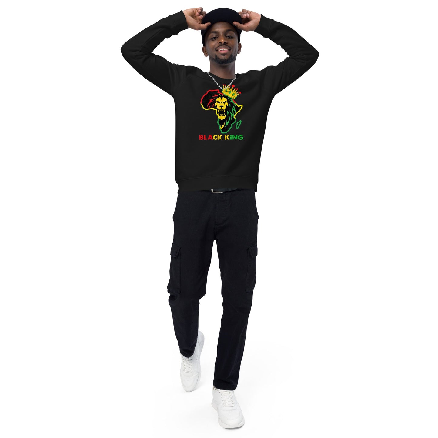 Tru Soldier Sportswear  Black King organic raglan sweatshirt