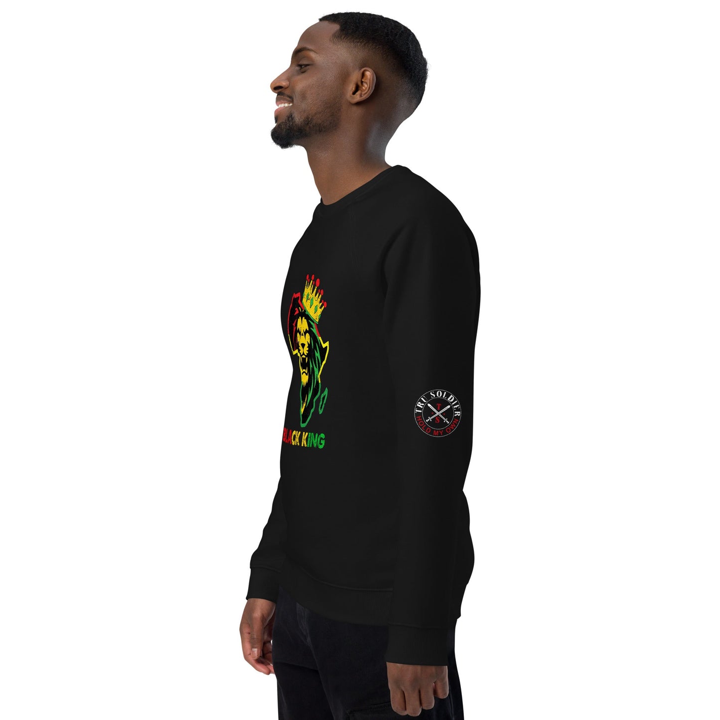 Tru Soldier Sportswear  Black King organic raglan sweatshirt