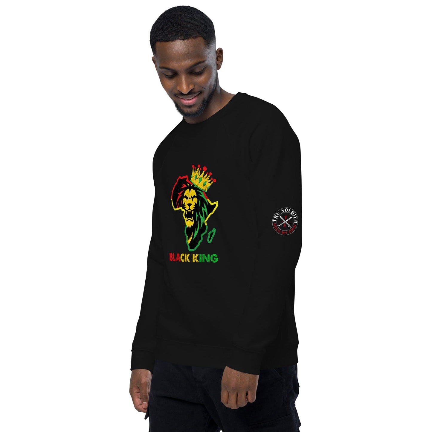 Tru Soldier Sportswear  Black King organic raglan sweatshirt