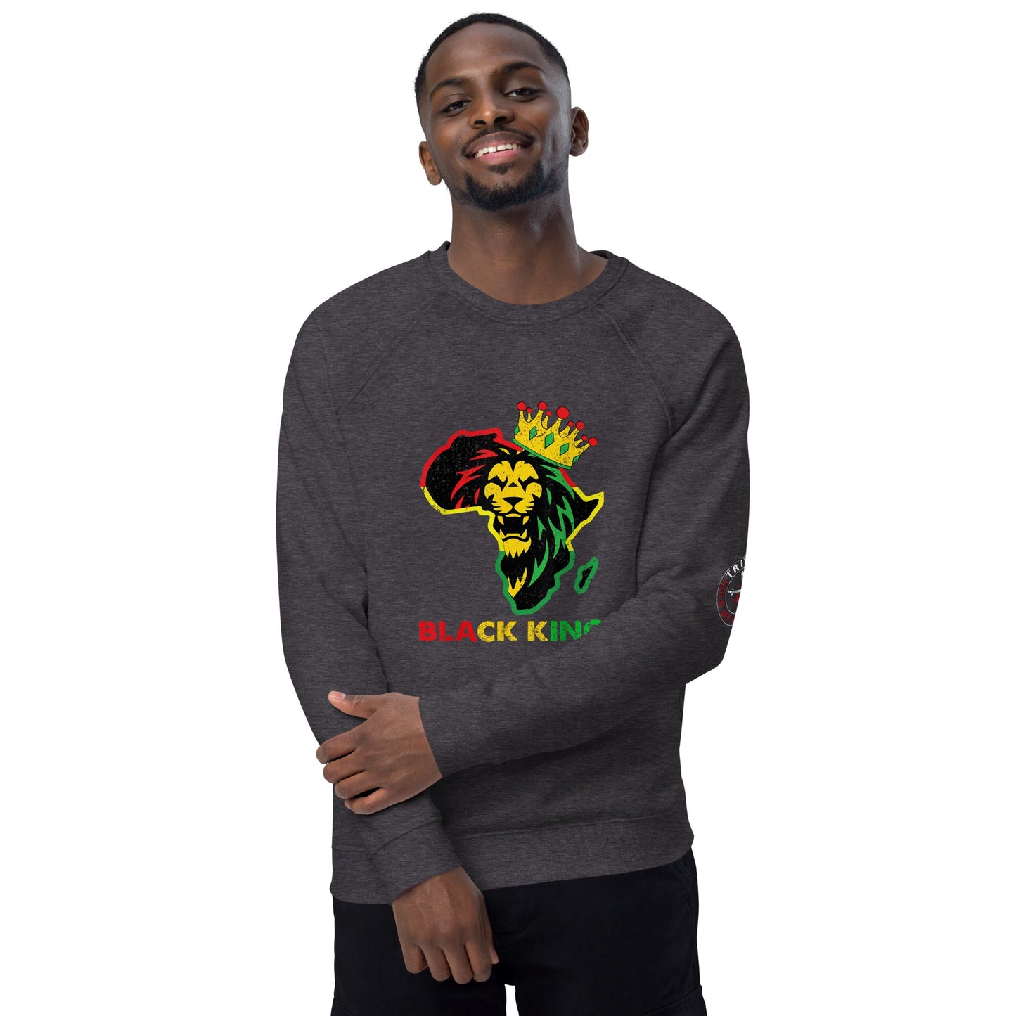 Tru Soldier Sportswear  Black King organic raglan sweatshirt