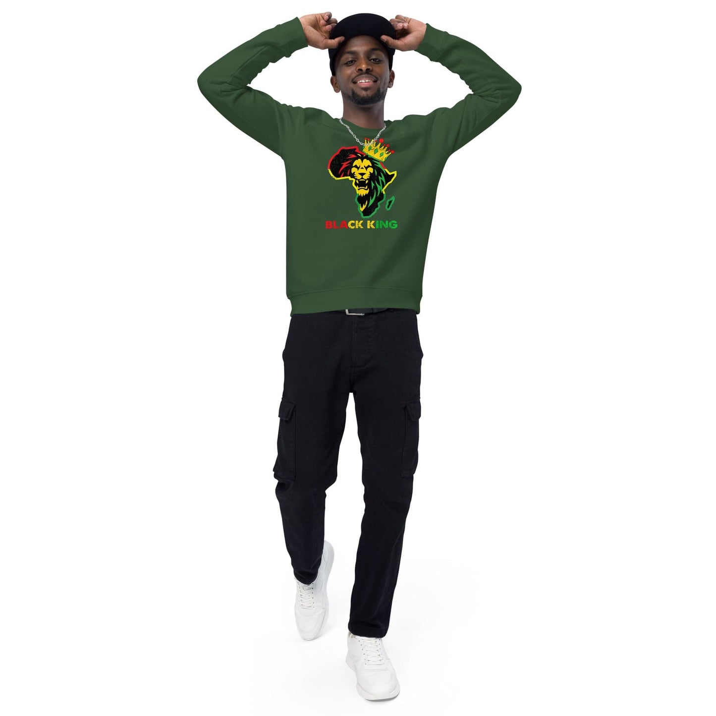 Tru Soldier Sportswear  Black King organic raglan sweatshirt