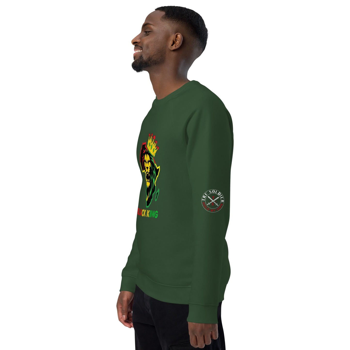 Tru Soldier Sportswear  Black King organic raglan sweatshirt