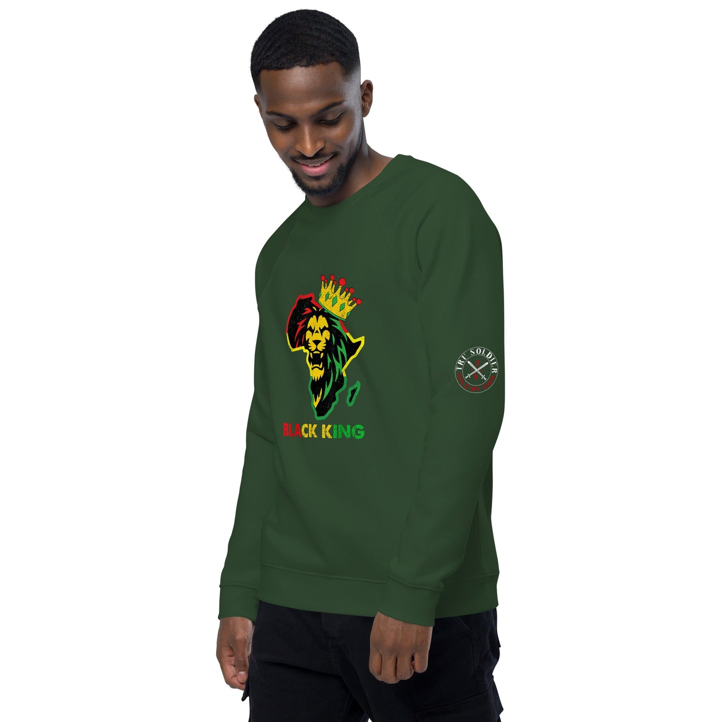 Tru Soldier Sportswear  Black King organic raglan sweatshirt