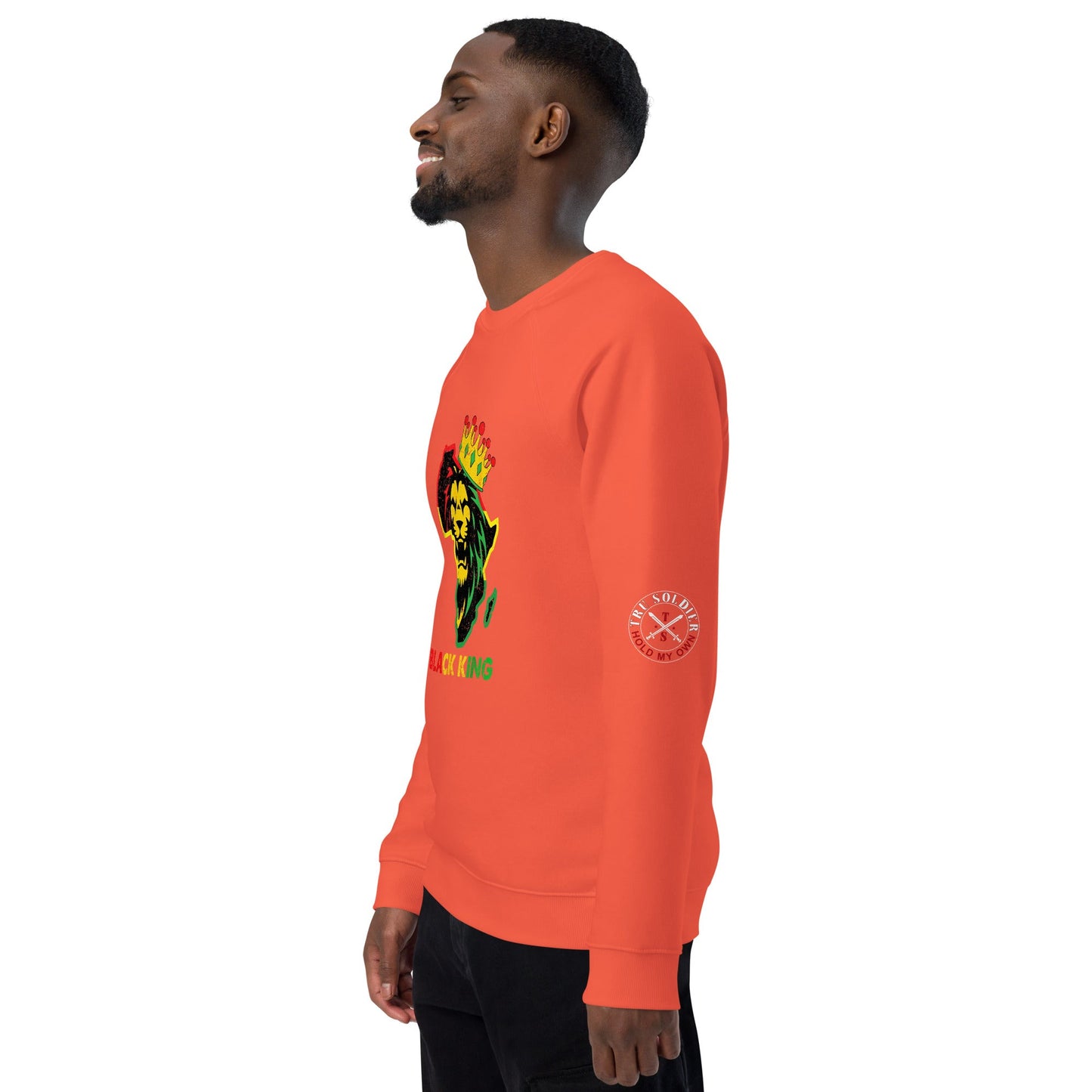 Tru Soldier Sportswear  Black King organic raglan sweatshirt