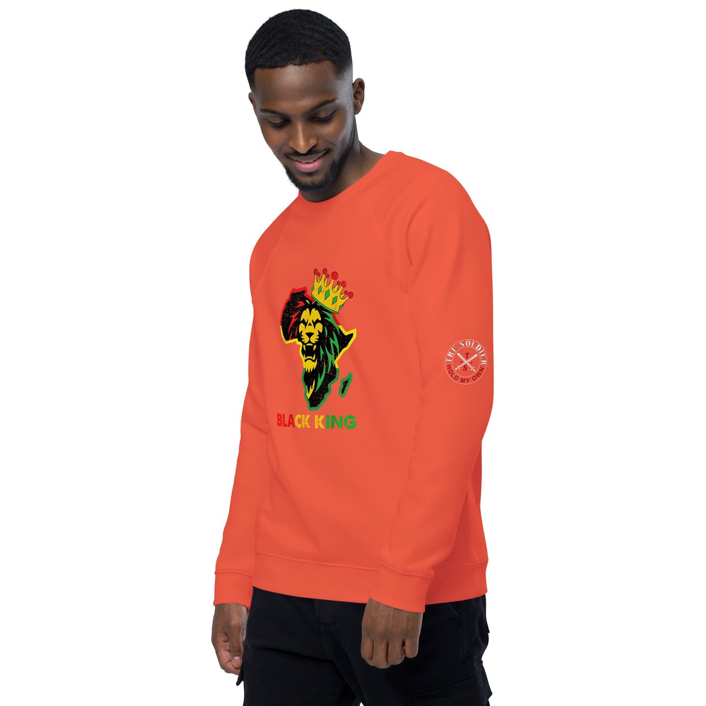 Tru Soldier Sportswear Black King organic raglan sweatshirt