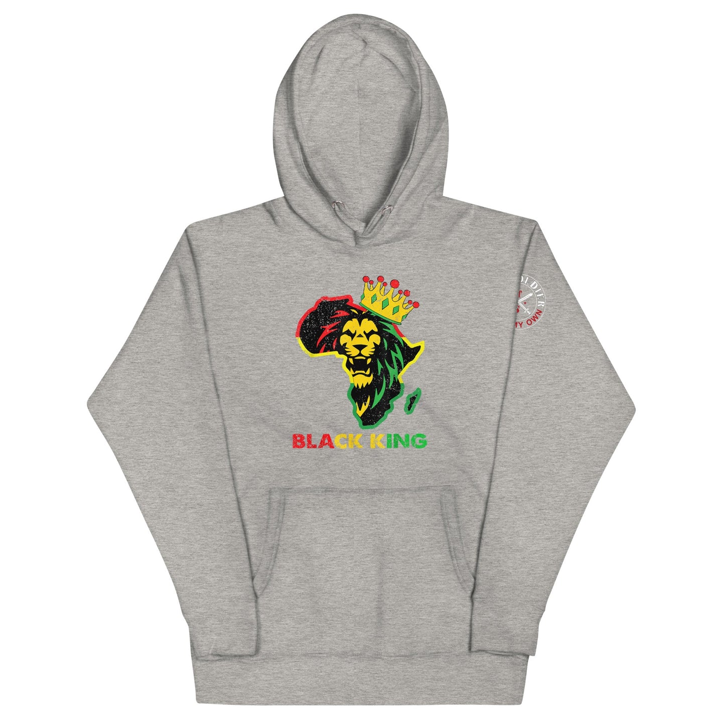 Tru Soldier Sportswear Carbon Grey / S Black King Hoodie