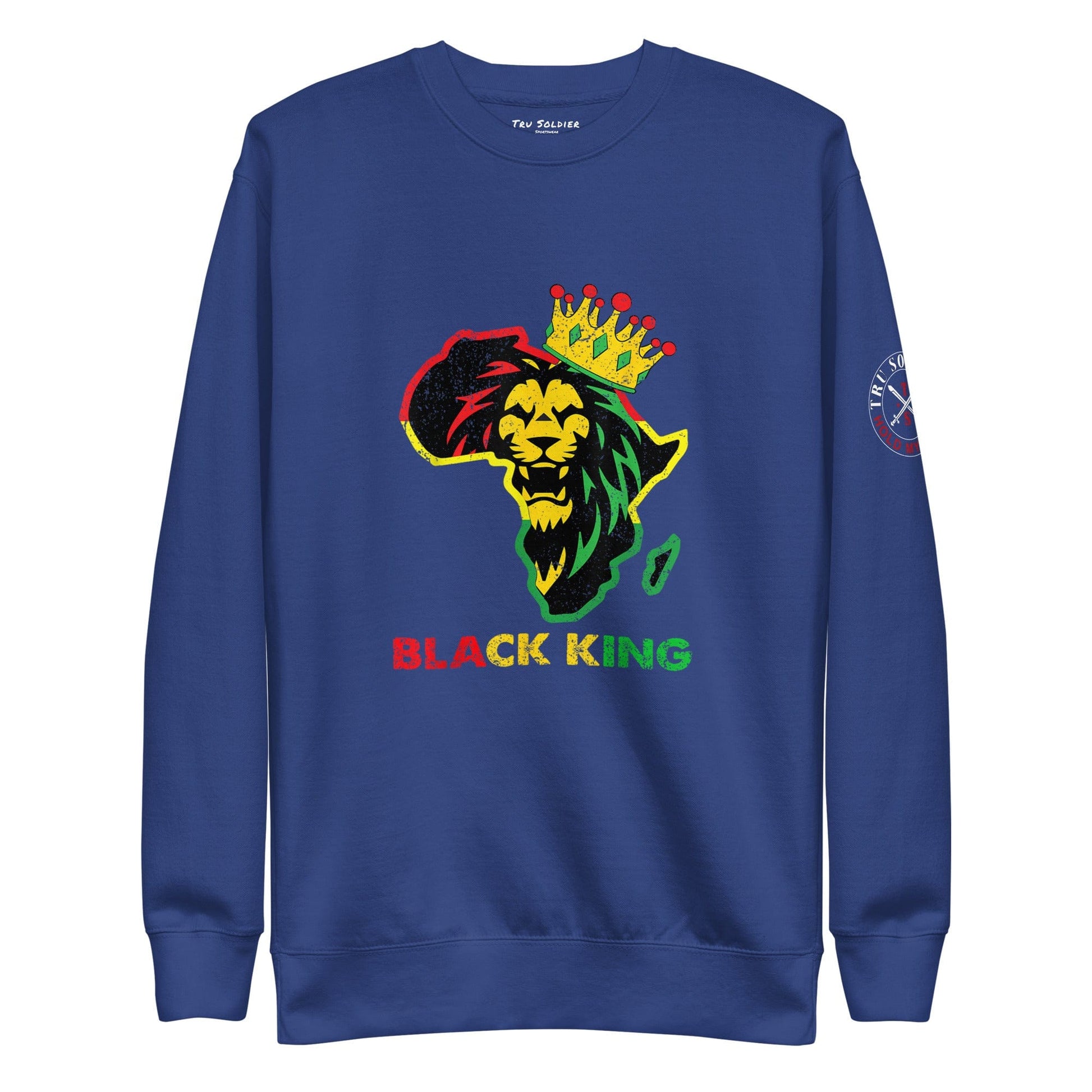 Tru Soldier Sportswear  Team Royal / S Black King Premium Sweatshirt