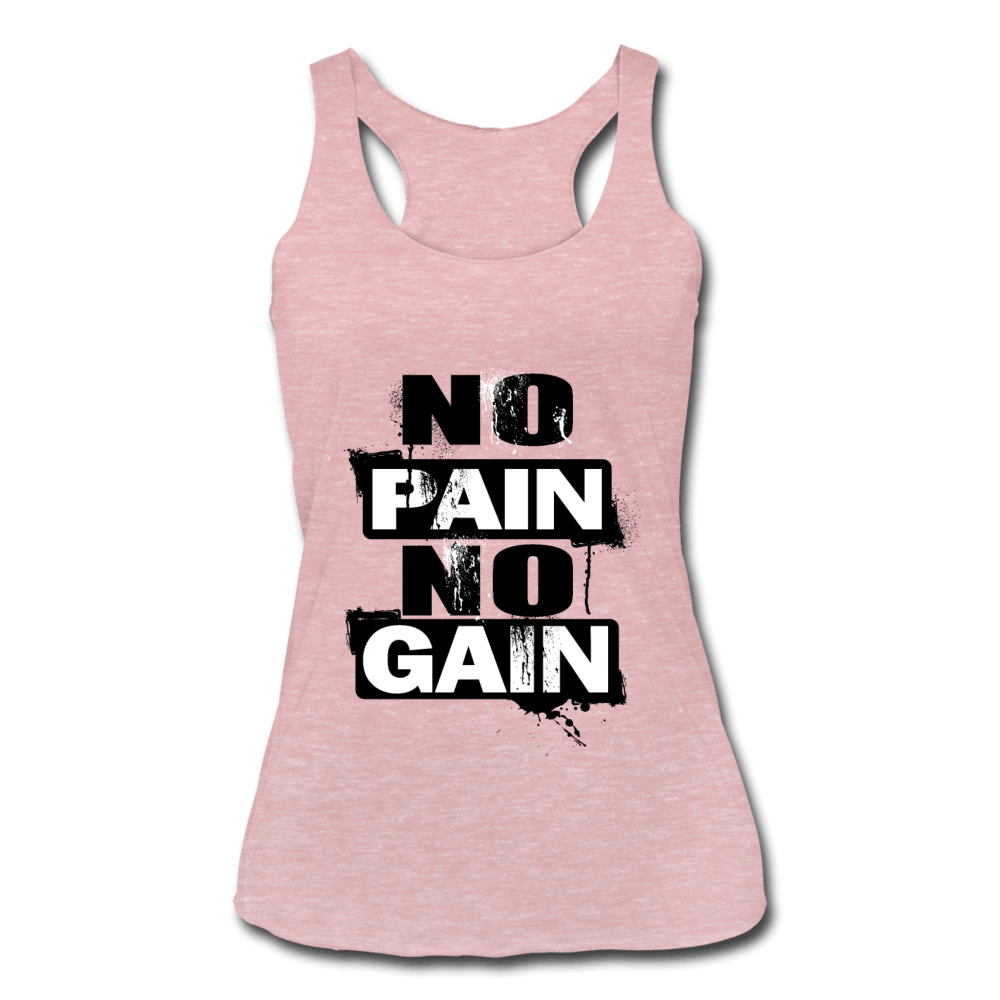SPOD Women’s Tri-Blend Racerback Tank | Next Level 6733 heather dusty rose / S Women’s No Pain No Gain Racerback Tank