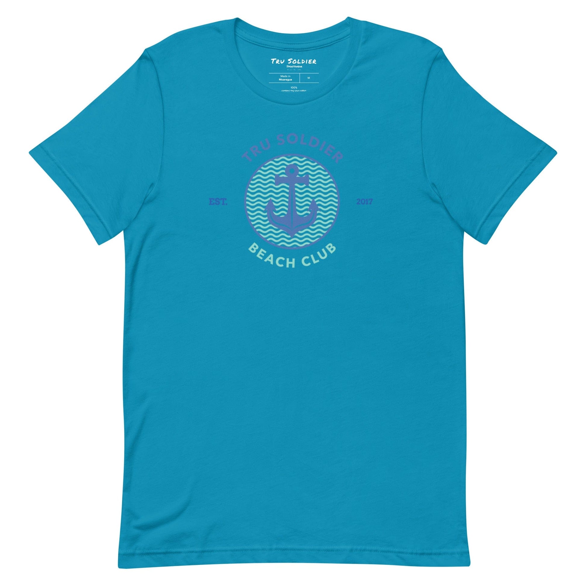 Tru Soldier Sportswear  Aqua / S Tru Soldier Beach Club t-shirt