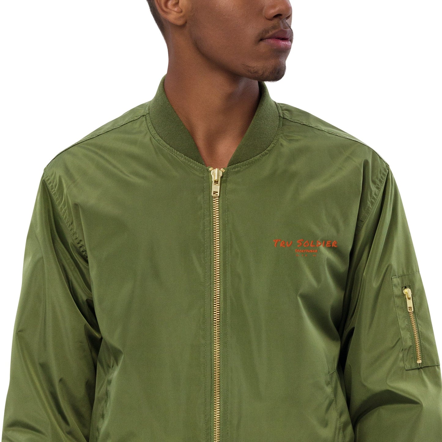 Tru Soldier Sportswear  Army / XS Premium recycled bomber jacket