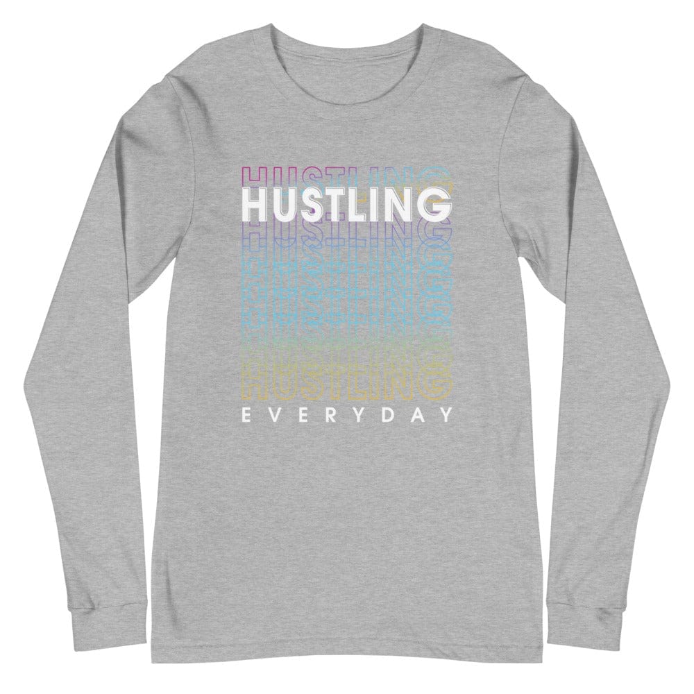 Tru Soldier Sportswear Athletic Heather / XS Hustling Everyday Long Sleeve Tee