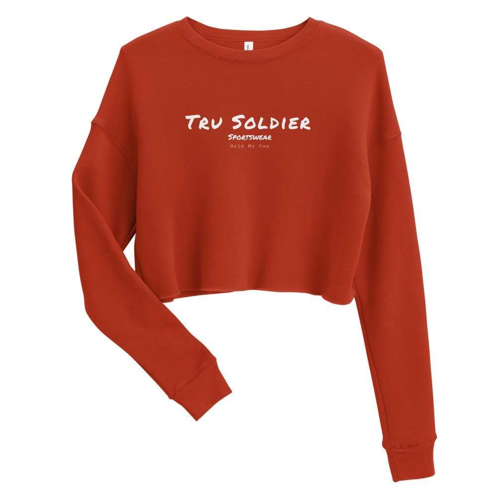 Tru Soldier Sportswear Brick / S Tru Soldier Crop Sweatshirt