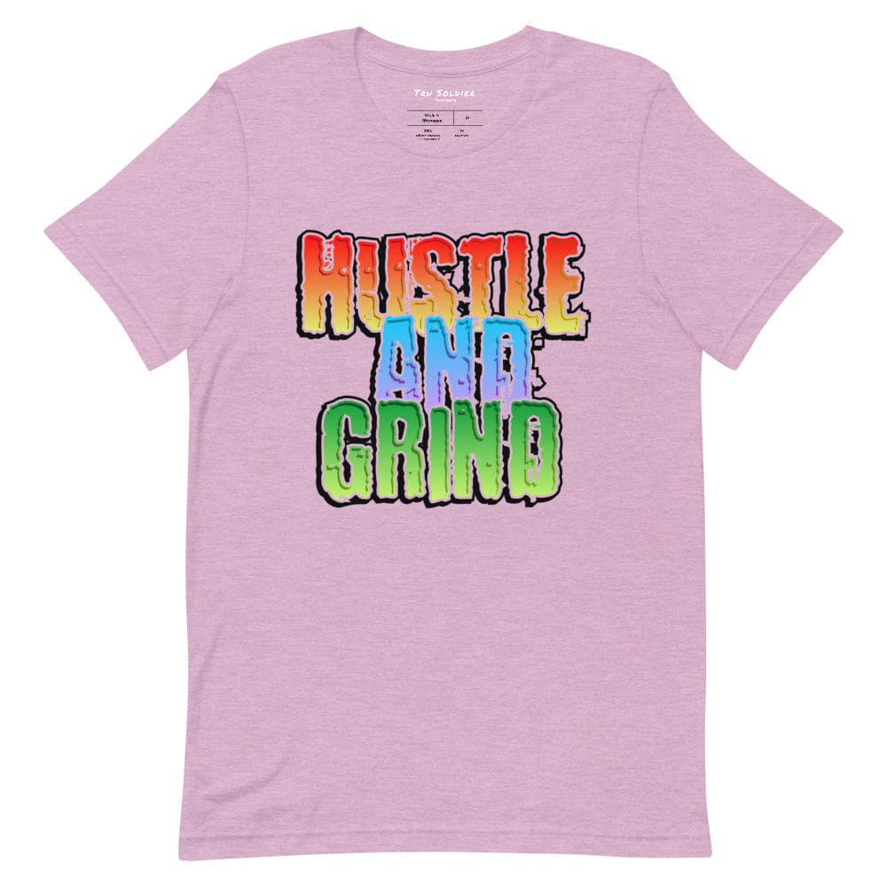 Tru Soldier Sportswear  Heather Prism Lilac / XS Hustle And Grind unisex t-shirt