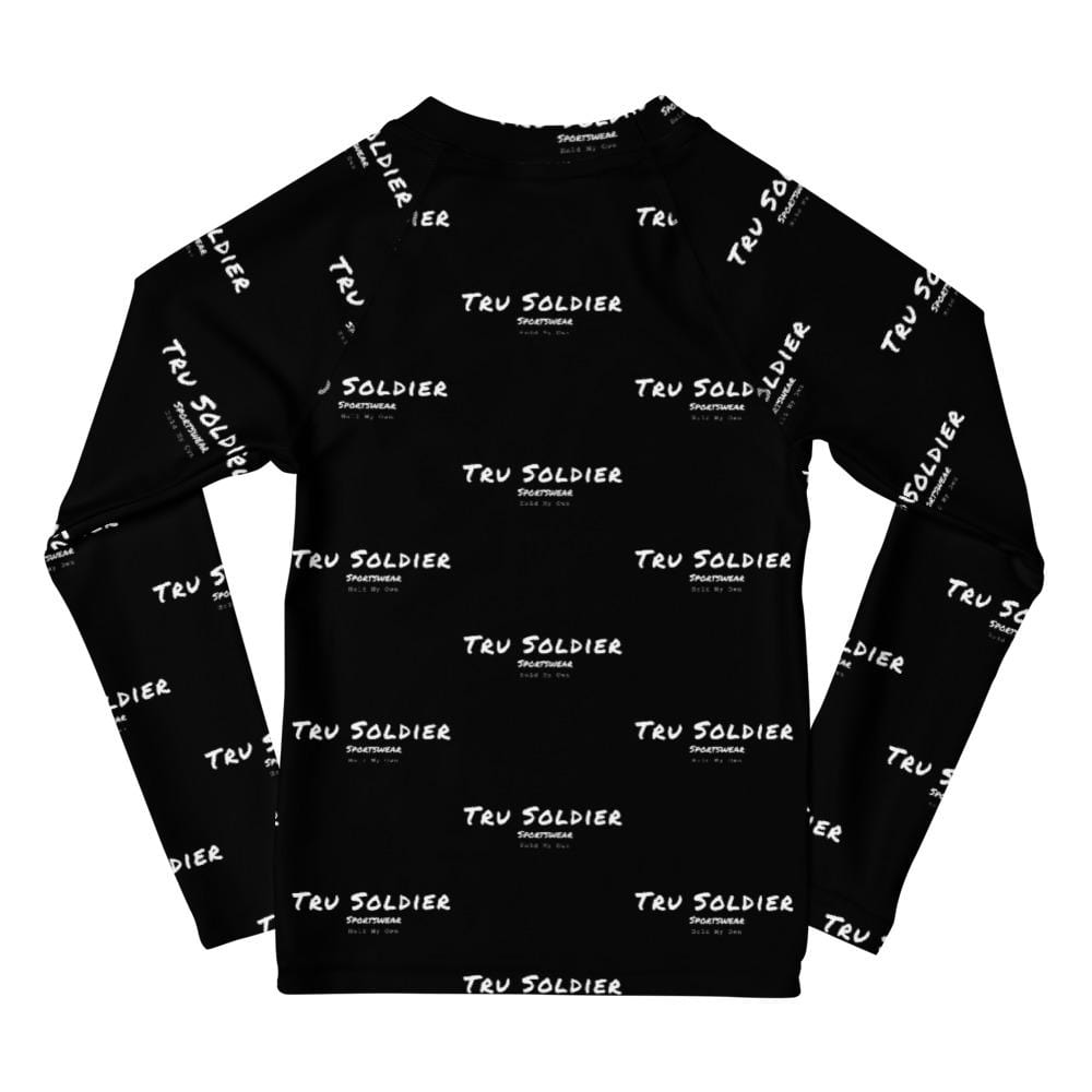 Tru Soldier Sportswear Kids Black Rash Guard