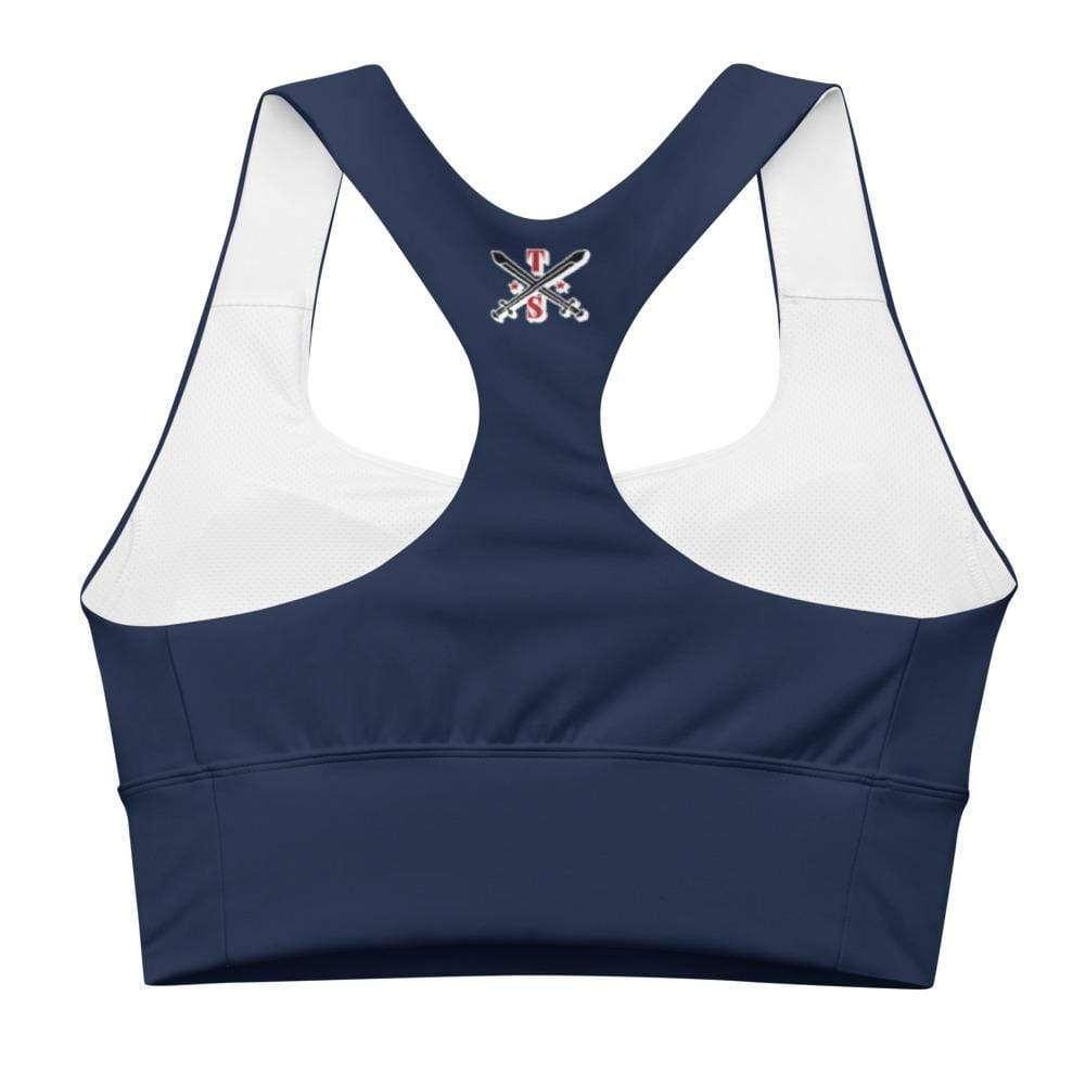 Tru Soldier Sportswear Navy Longline sports bra