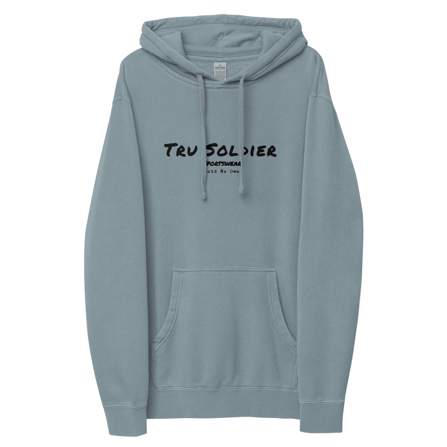 Tru Soldier Sportswear Pigment Slate Blue / S Signature embroidered Unisex pigment-dyed hoodie
