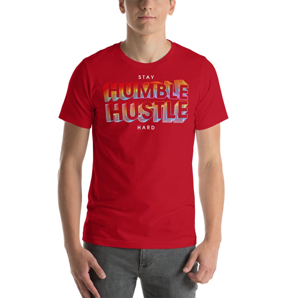 Tru Soldier Sportswear  Red / XS Stay Humble Hustle Hard Flavor Short-sleeve unisex t-shirt