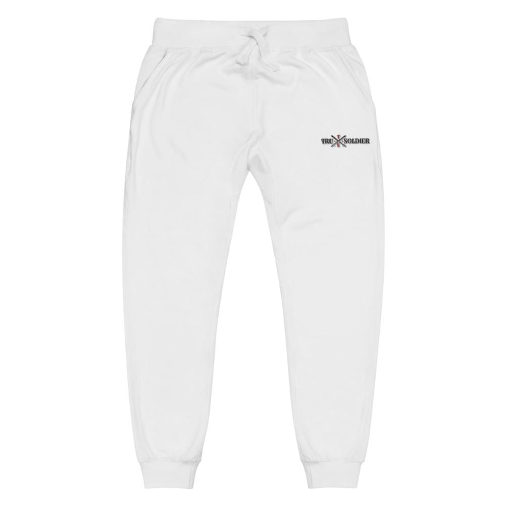 Tru Soldier Sportswear  White / XS Tru Soldier fleece sweatpants