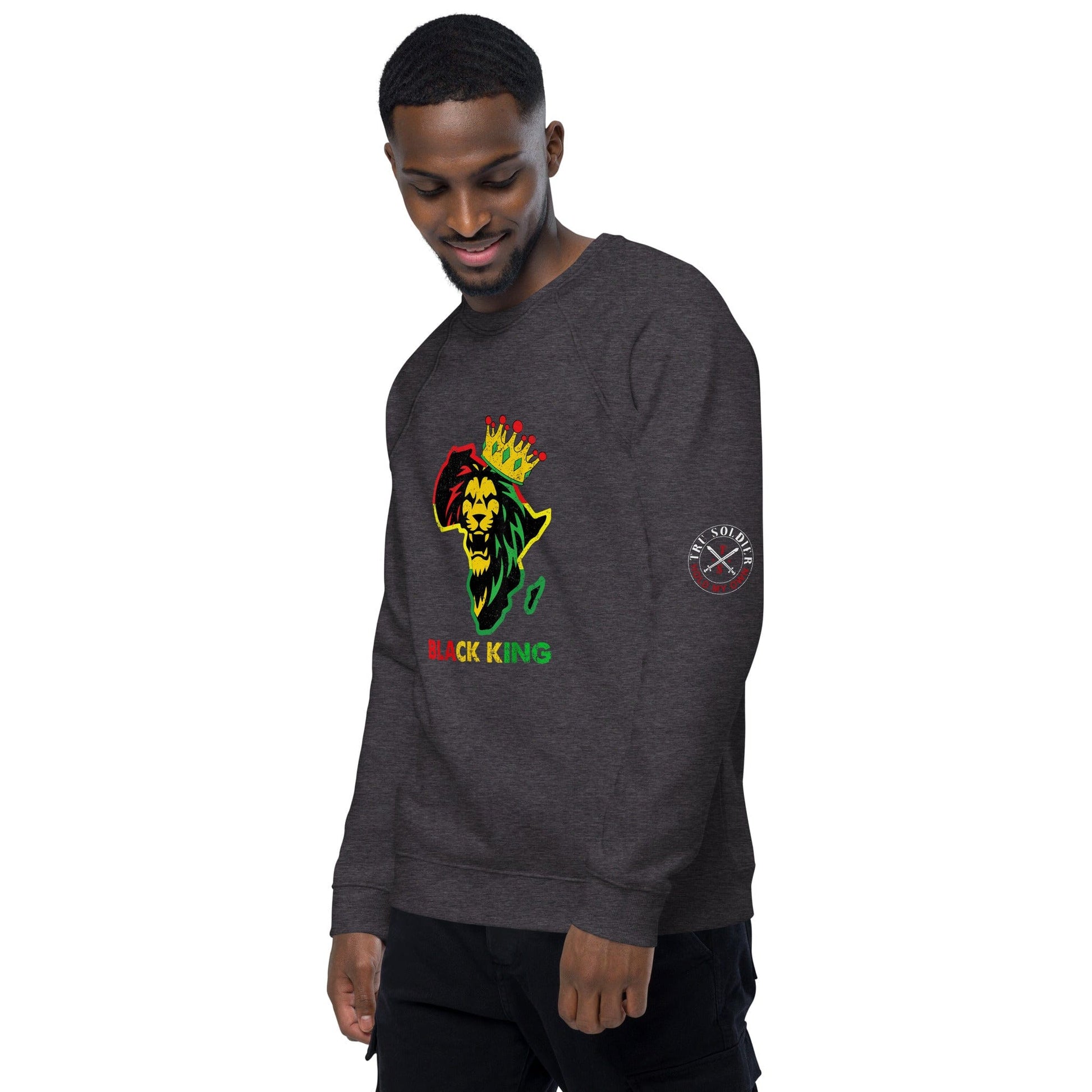 Tru Soldier Sportswear  Black King organic raglan sweatshirt