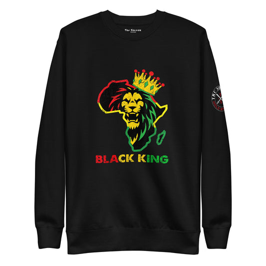 Tru Soldier Sportswear  Black / S Black King Premium Sweatshirt