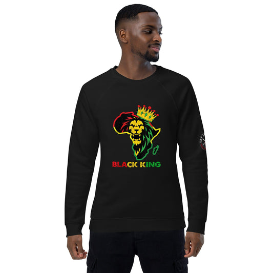 Tru Soldier Sportswear  Black / XS Black King organic raglan sweatshirt