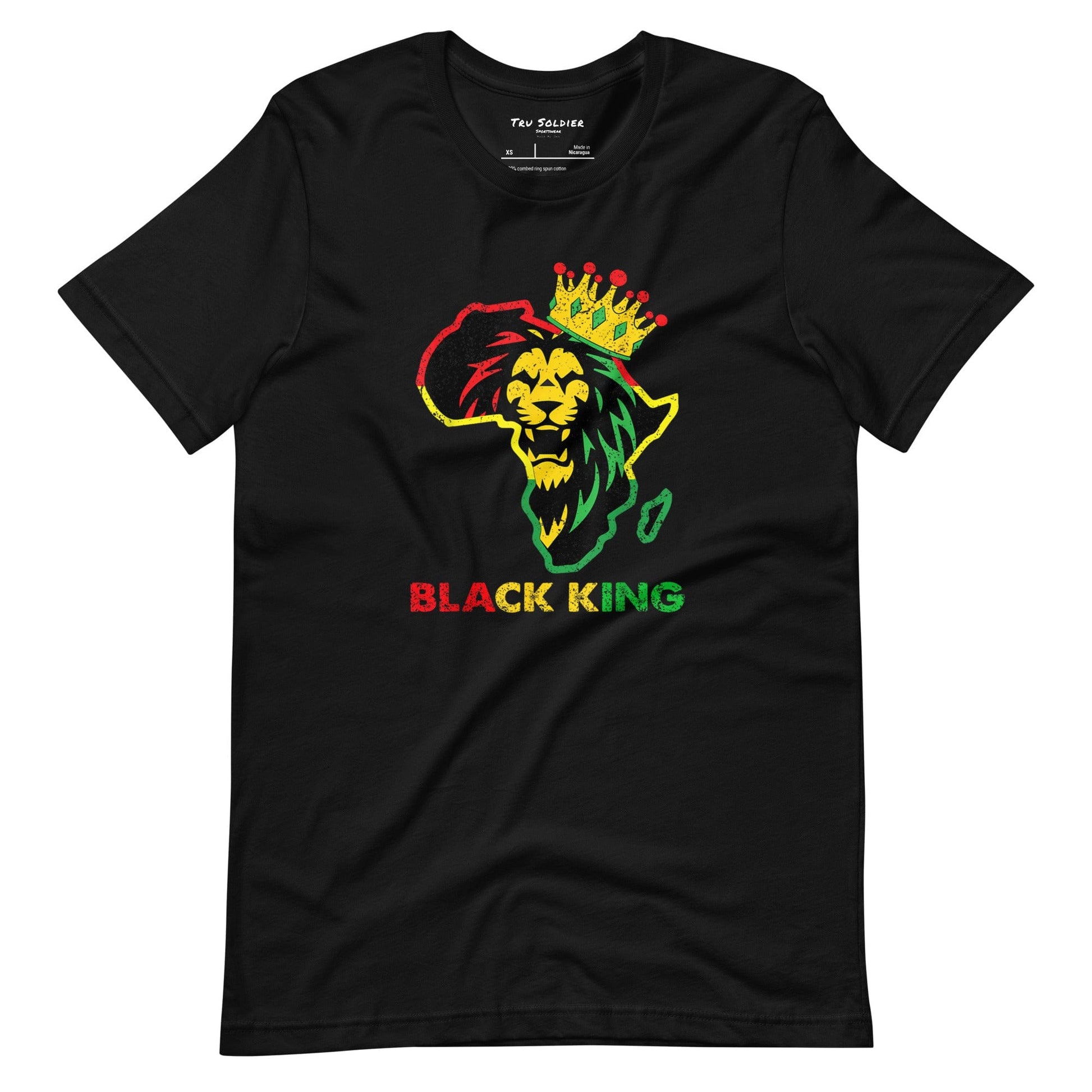 Tru Soldier Sportswear  Black / XS Black King t-shirt