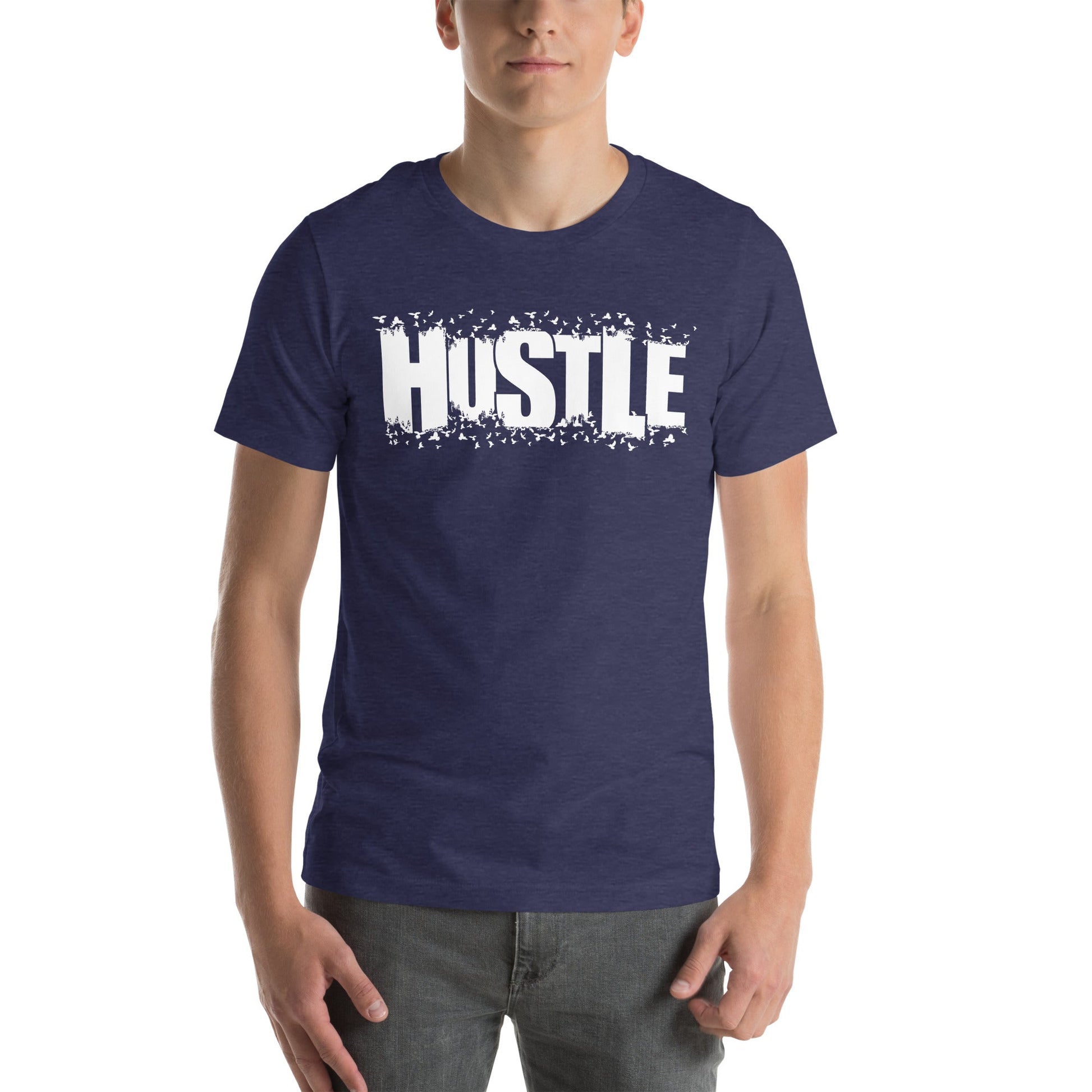 Tru Soldier Sportswear  Heather Midnight Navy / XS Unisex Hustle t-shirt