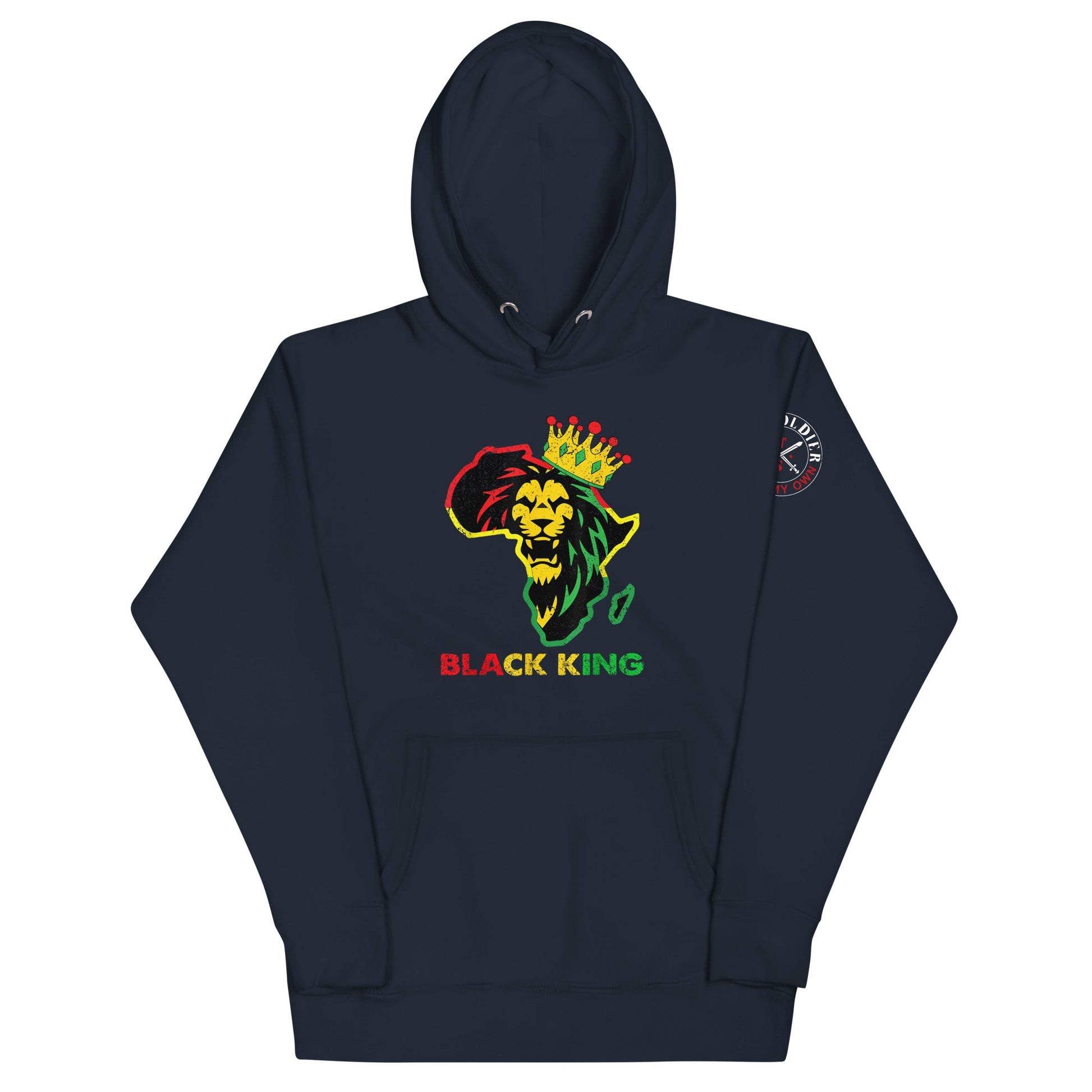 Tru Soldier Sportswear  Navy Blazer / S Black King Hoodie