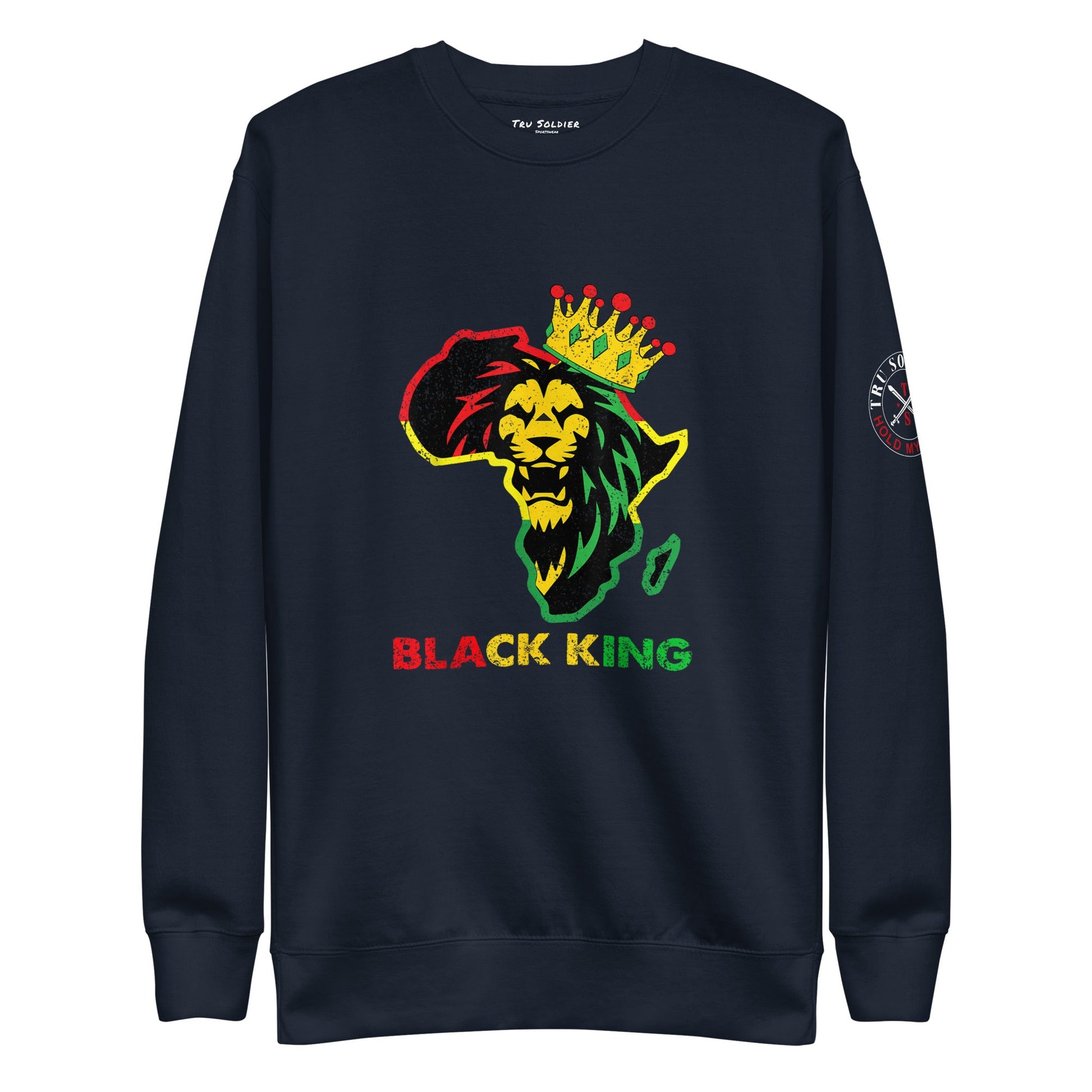 Tru Soldier Sportswear  Navy Blazer / S Black King Premium Sweatshirt