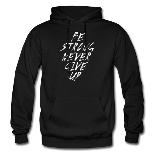 SPOD black / S Be Strong Never Give Up Hoodie