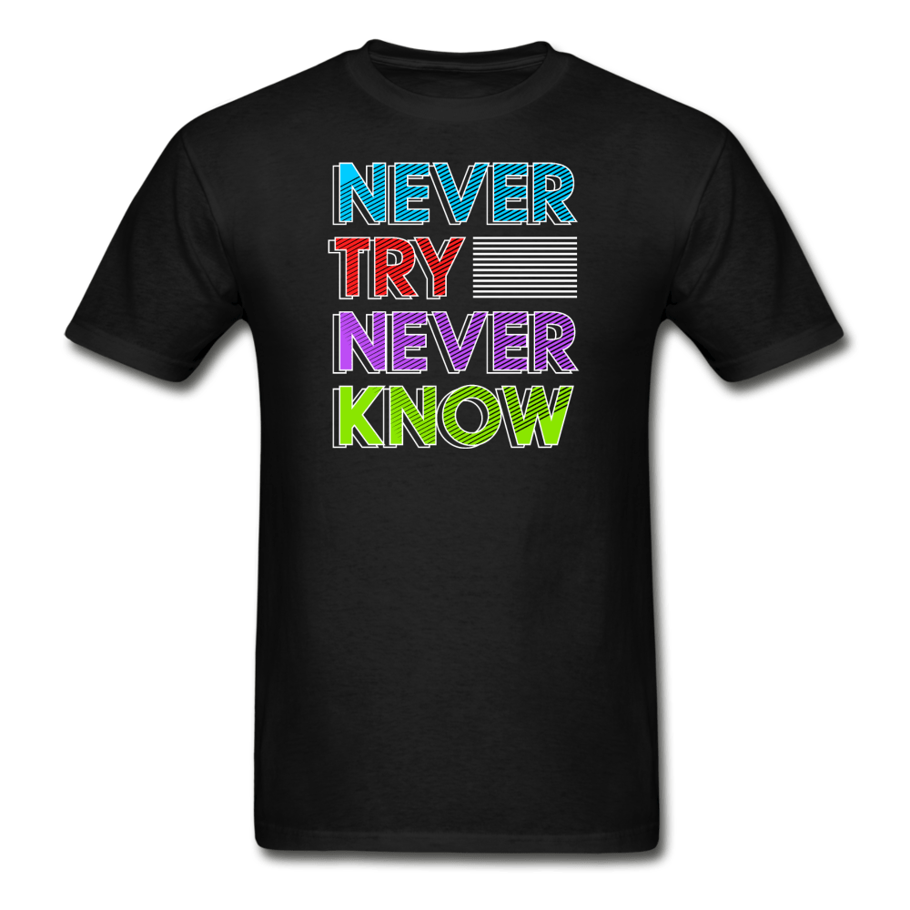 SPOD black / S Never Try Never Know T-Shirt