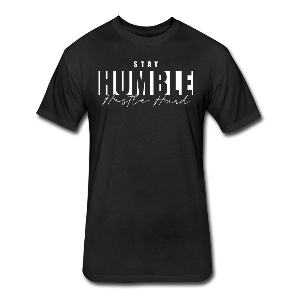 SPOD Fitted Cotton/Poly T-Shirt | Next Level 6210 black / S Stay Humble Hustle Hard T-Shirt