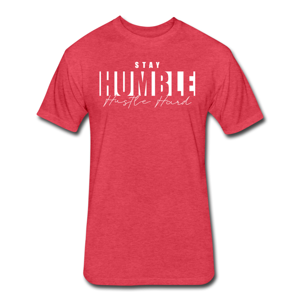 SPOD Fitted Cotton/Poly T-Shirt | Next Level 6210 heather red / S Stay Humble Hustle Hard T-Shirt