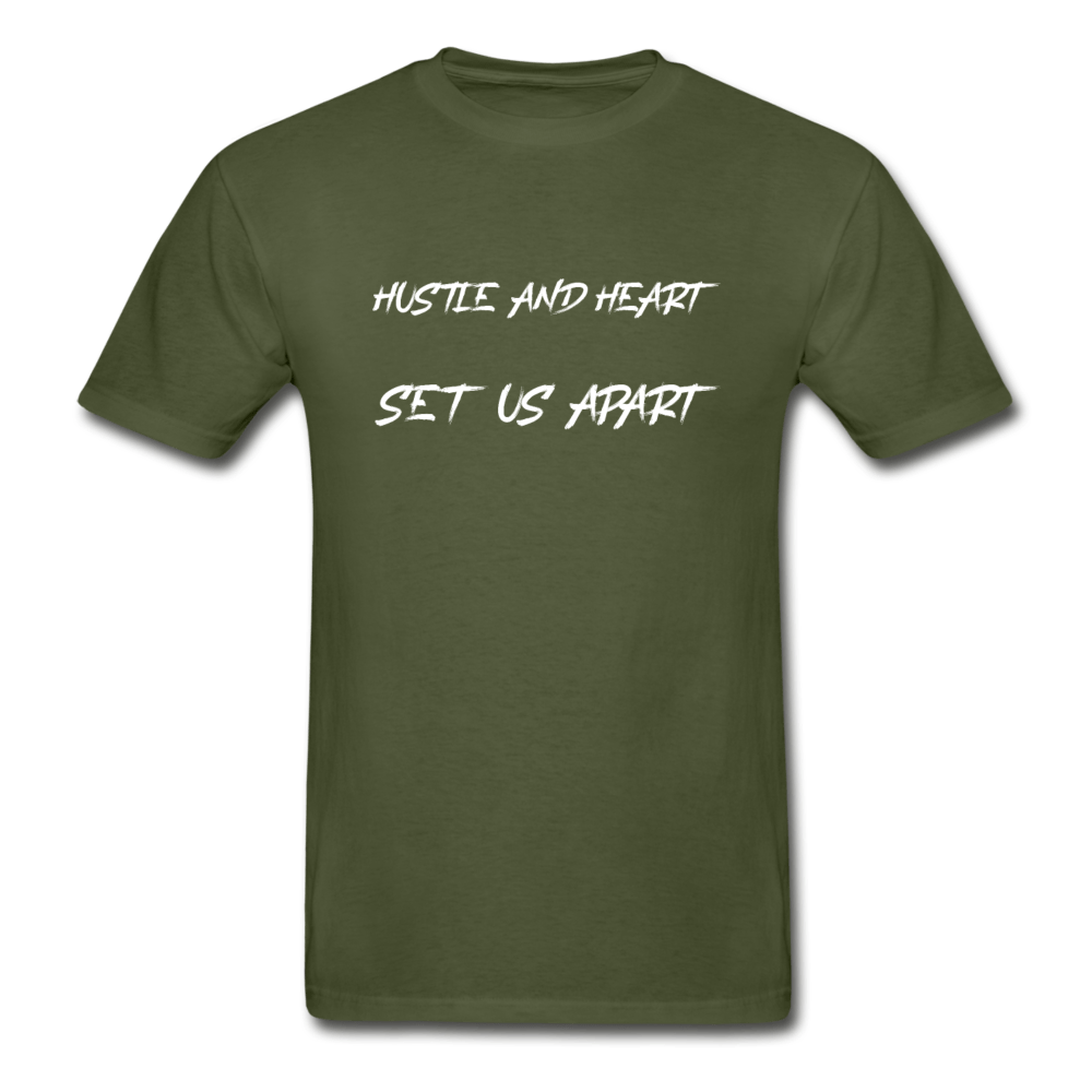 SPOD Hanes Adult Tagless T-Shirt | Hanes 5250 military green / S Hustle And Heart T-Shirt
