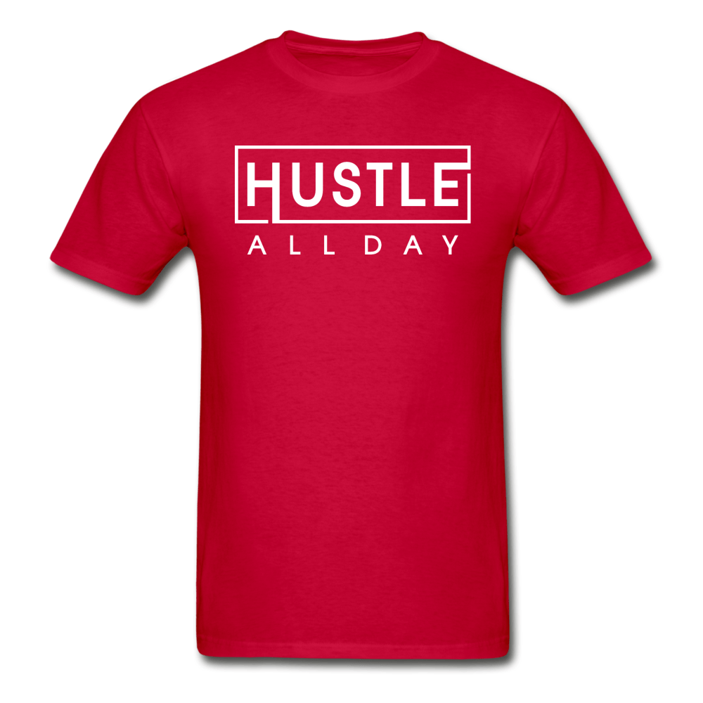 SPOD Hanes Adult Tagless T-Shirt | Hanes 5250 red / S Hustle All Day T-Shirt