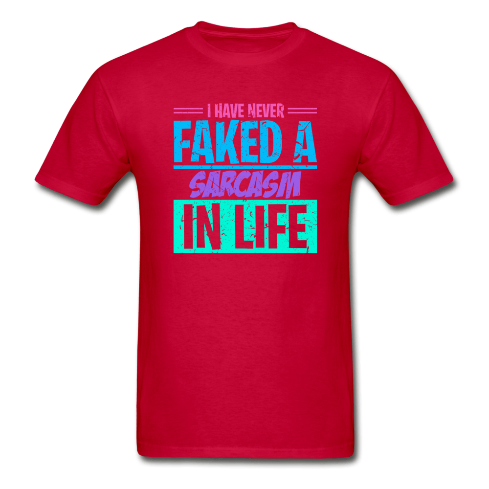 SPOD Hanes Adult Tagless T-Shirt | Hanes 5250 red / S Sarcasm T-Shirt