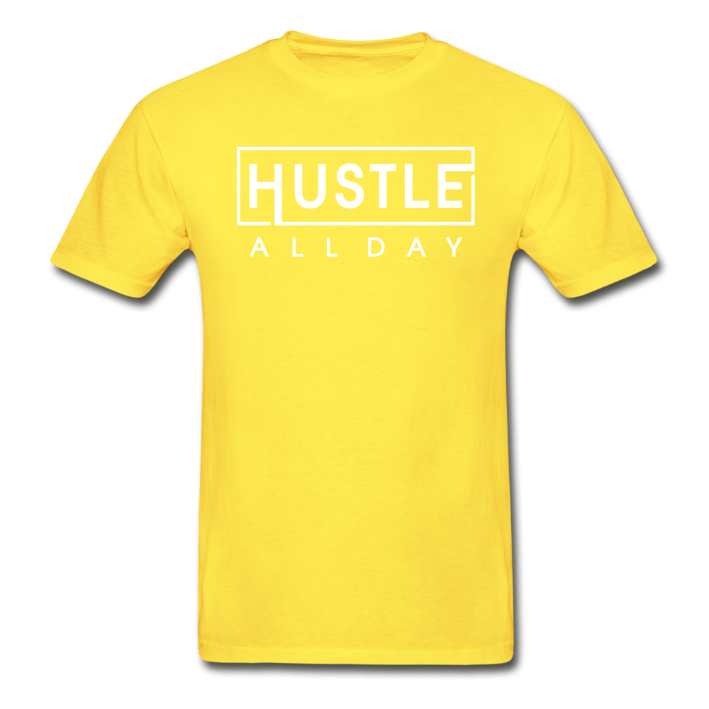 SPOD Hanes Adult Tagless T-Shirt | Hanes 5250 yellow / S Hustle All Day T-Shirt
