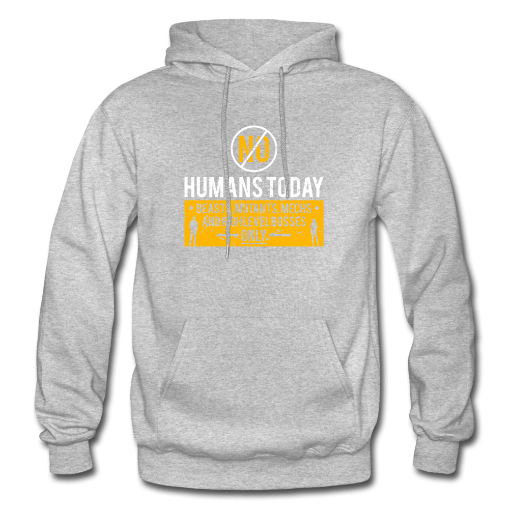 SPOD Heavy Blend Adult Hoodie | Gildan G18500 heather gray / S No Humans Today Hoodie
