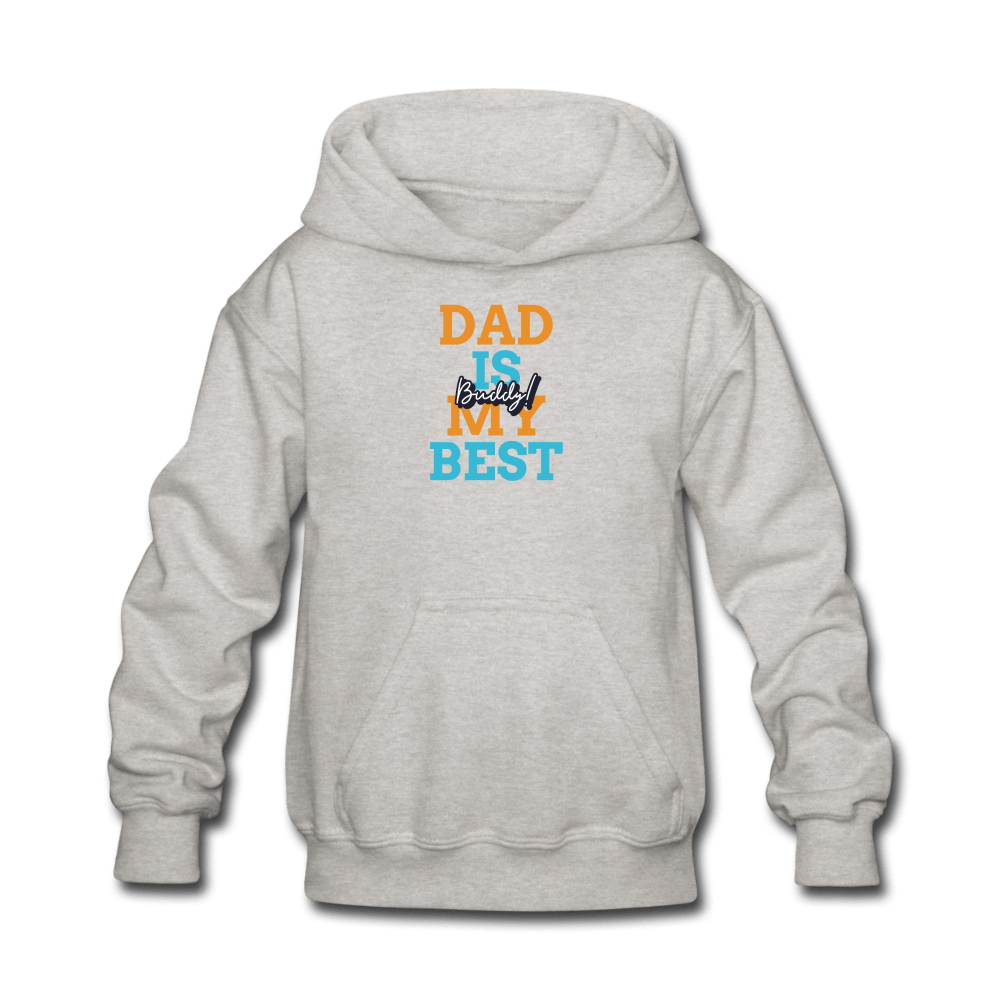 SPOD Kids' Hoodie | LAT 2296 heather gray / S Kids' Dad Is My Beast Buddy Hoodie