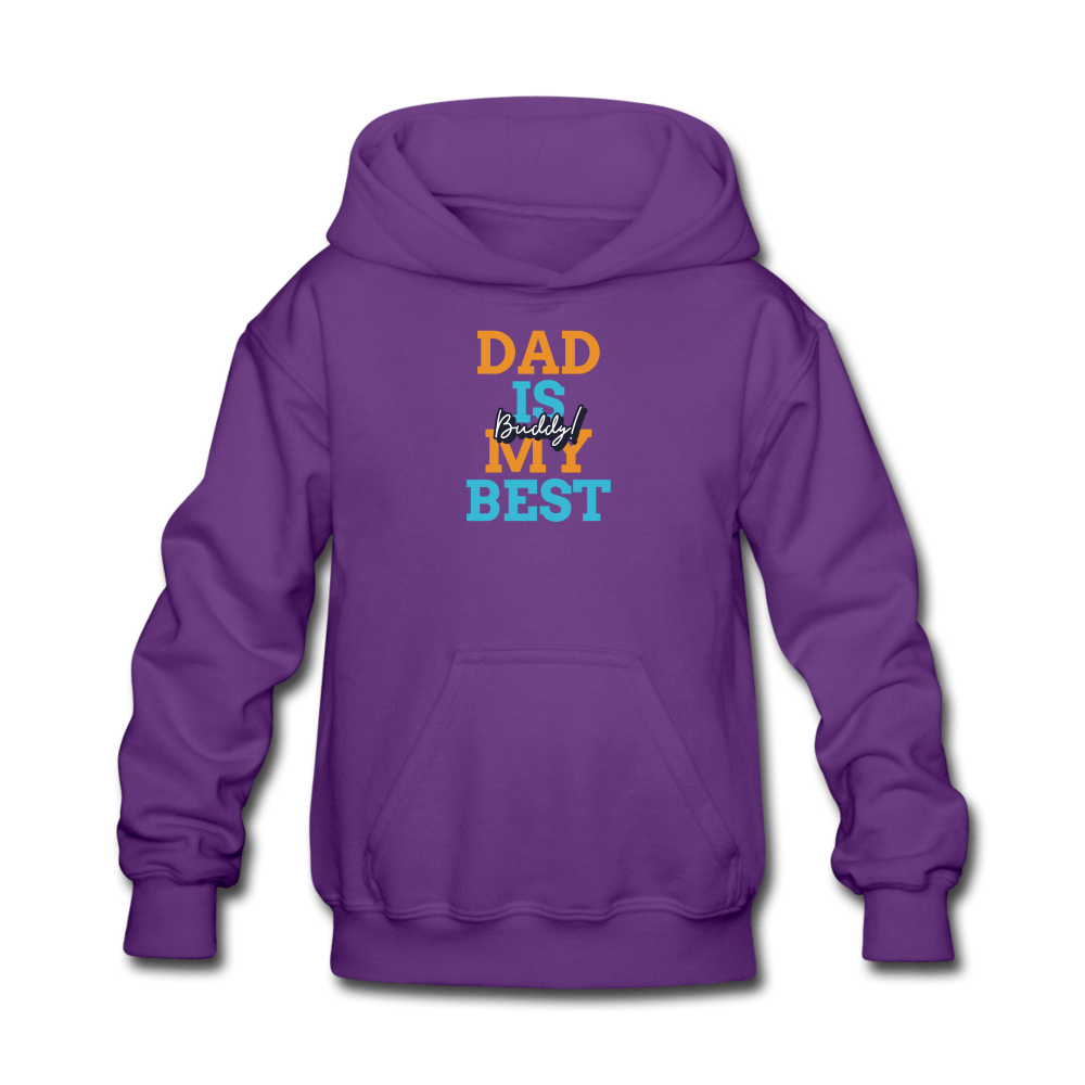 SPOD Kids' Hoodie | LAT 2296 purple / S Kids' Dad Is My Beast Buddy Hoodie