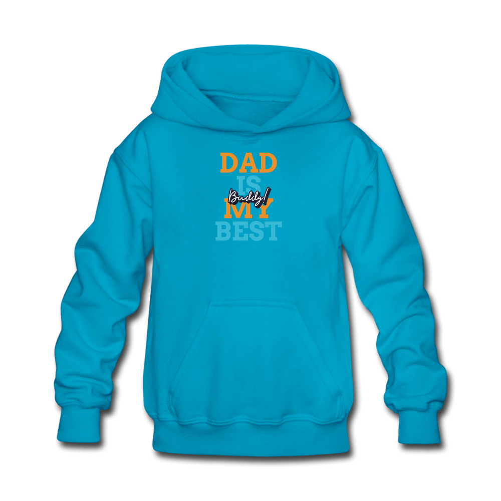 SPOD Kids' Hoodie | LAT 2296 turquoise / S Kids' Dad Is My Beast Buddy Hoodie