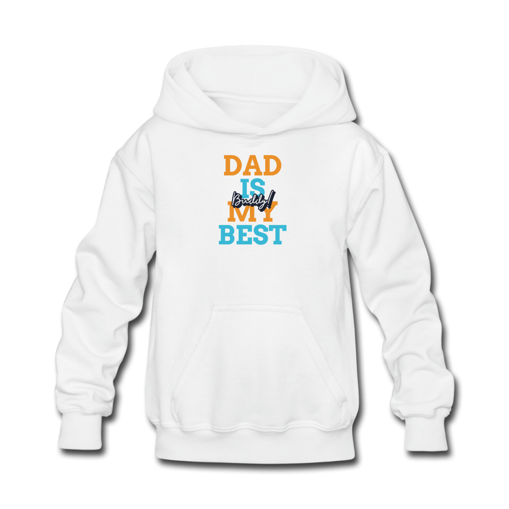 SPOD Kids' Hoodie | LAT 2296 white / S Kids' Dad Is My Beast Buddy Hoodie