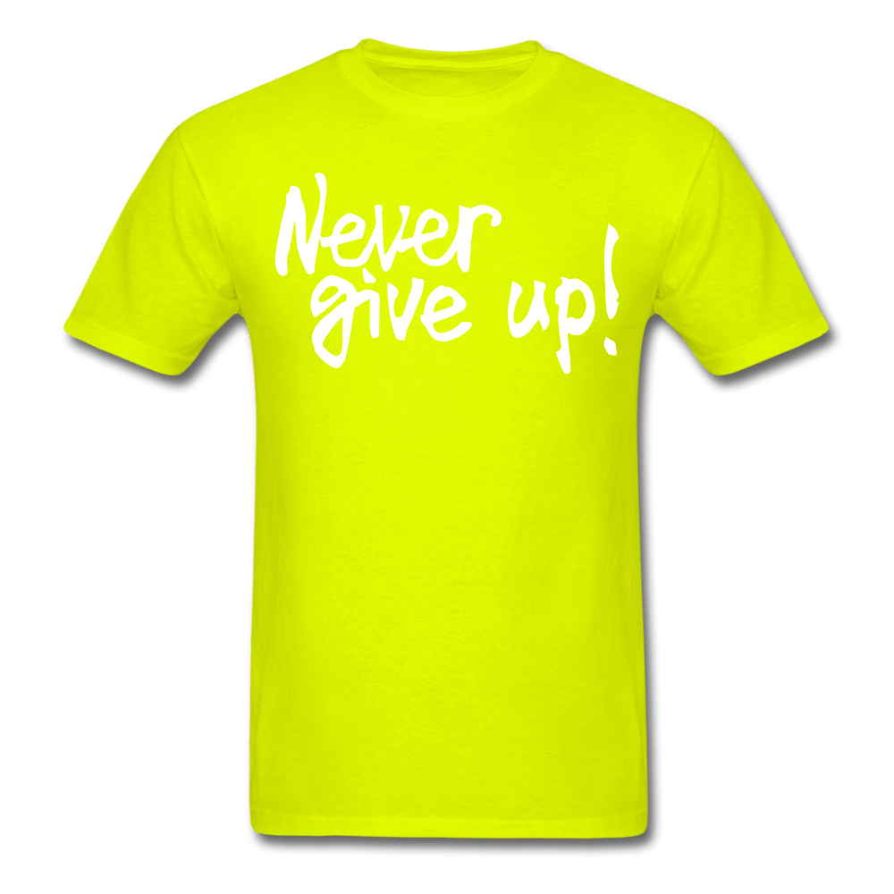 SPOD Men's T-Shirt safety green / S Men's Never Give Up T-Shirt