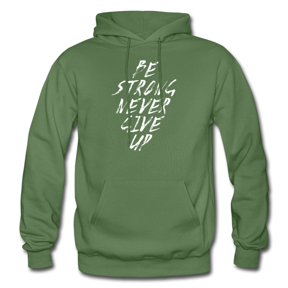 SPOD military green / S Be Strong Never Give Up Hoodie