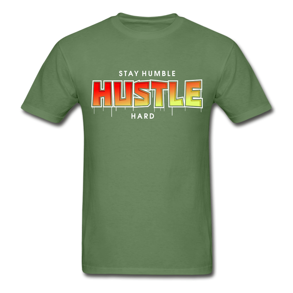 SPOD Ultra Cotton Adult T-Shirt | Gildan G2000 military green / S Stay Humble Hustle Hard  2 T-Shirt