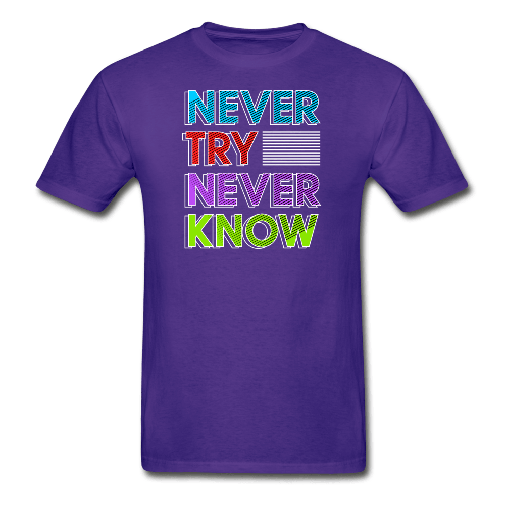 SPOD purple / S Never Try Never Know T-Shirt