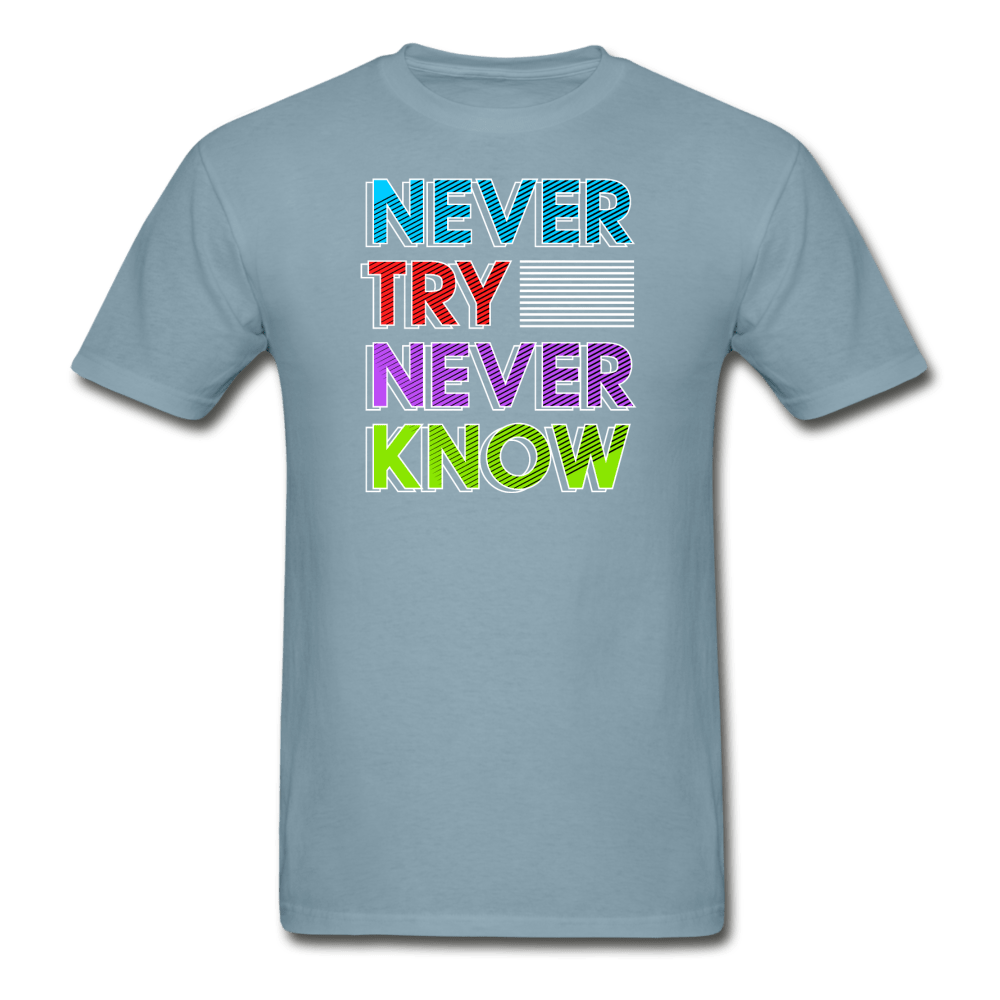 SPOD stonewash blue / S Never Try Never Know T-Shirt