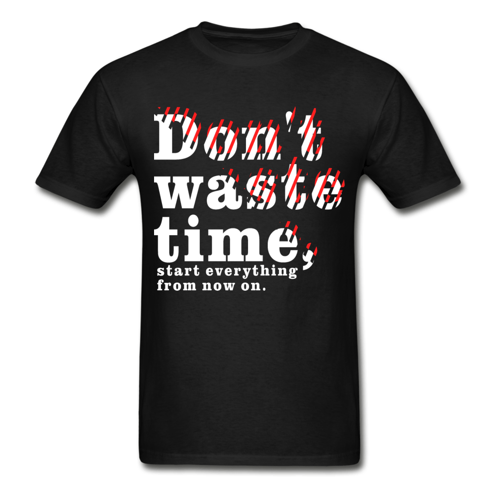 SPOD Ultra Cotton Adult T-Shirt | Gildan G2000 black / S Don't Waste Time T-Shirt