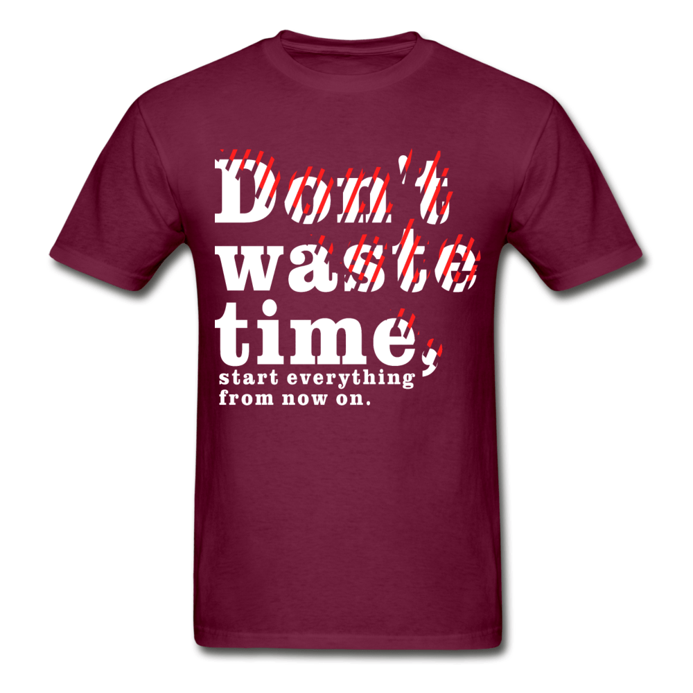 SPOD Ultra Cotton Adult T-Shirt | Gildan G2000 burgundy / S Don't Waste Time T-Shirt