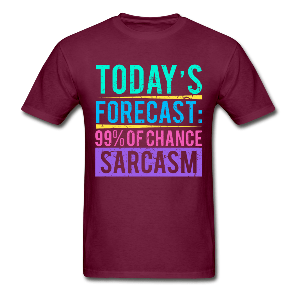 SPOD Ultra Cotton Adult T-Shirt | Gildan G2000 burgundy / S Today's Forecast T-Shirt